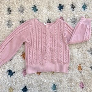 Baby Gap Cable Knit Pink Sweater
